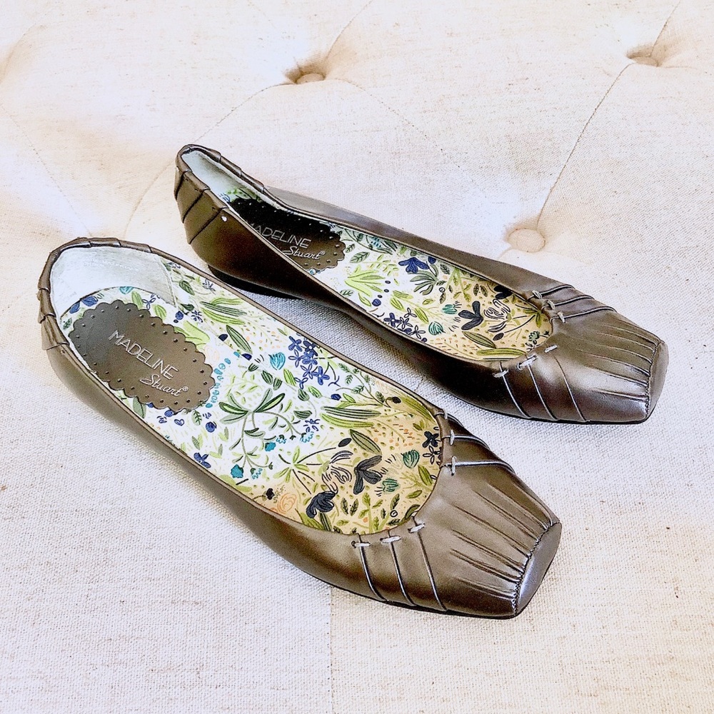 Silver toned flats